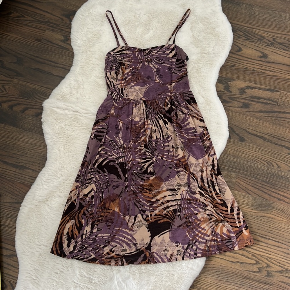Fun safari print summer dress/cover up size small